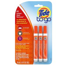 Tide 타이드 투 고 인스턴트 스테인 리무버 액체 펜 3개입 To Go Instant Stain Remover Liquid Pen