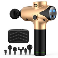마사지건 High Frequency Massage Gun Vibration Muscle Massager Fascial Fit [G00119306], 02-EM03-Golden-EU Plug-119306