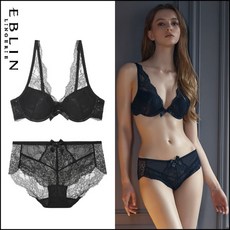 에블린 [세트] 블랙엔젤 저중심 소프트브라_레이스팬티 EBBR94923S_EBWQ94922S