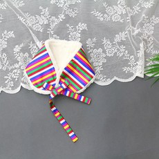 샵마시모 (여아한복 소품) 자체제작 전통 색동 볼끼 에코퍼 털 귀도리