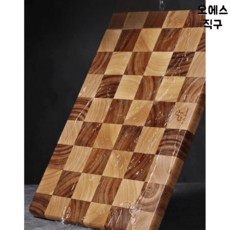 엔드그레인 도마 집들이선물 가정용 프리미엄 원목 캠핑 업소용, 중 37x26x2cm, 1개