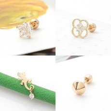 본S인터내셔널10K Gold 41.6 한쪽 피어싱 G7 귀피어싱 피어싱 패션피어싱 쥬얼리 10KGOLD_UJUY숄 +JHKJ