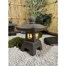 석탑 미니 석등 돌탑 마당석 돌 램프 조경석 화단, 15 높이 40cm(C형 전기 연결)