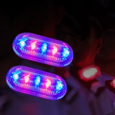 2개 LED 어깨 경광등 야간 안전 경고등 라이딩 라이트 싸이렌, 단품