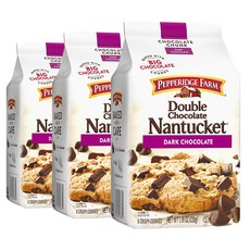 [미국직배송]페퍼리지 팜 더블 초콜릿 난투켓 쿠키 Pepperidge Farm Nantucket Double Chocolate Chunk Cookies, 220g, 3개