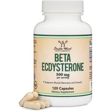 더블우드 베타 엑디스테론 Beta Ecdysterone 1회 서빙 500mg 120캡슐, 120정, 1개 - 에소테릭cdp