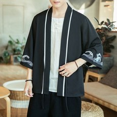일본 기모노 전통 유카타 기모노 카디건 남자 비치 얇은 아시아 옷 일본 기모노 남성 패션 캐주얼 카디건 셔츠