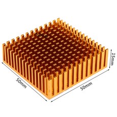 알루미늄 방열판 패널 방열판 CPU 전원 IC 칩 쿨러 라디에이터 50x50x15mm 신제품, 02 GD, 없음, 2) GD