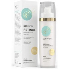 코스페라 - 레티놀 퍼포먼스 세럼 50ml - 히알루론산 - 얼굴을 위한 비건 고용량 농축 젤 여성과 남성을 위한 목 주름 방지, 1