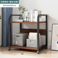 프린트 선반 사무실 수납선반 이동식 선반 정리함 65cm, 브라운 + 블랙 레이어
