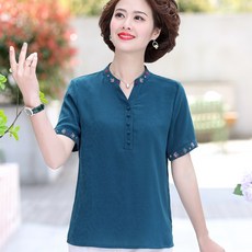 서비서비 반팔빅사이즈티 마담 엄마옷 여름옷 티셔츠 반팔셔츠 여성 4050 세
