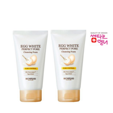 스킨푸드 에그 화이트 퍼펙트 포어 클렌징폼, 2개, 150ml