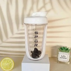 플라스틱 거품기 볼 믹서기 셰이커 병 BPA 프리 단백질 누출 방지 파우더 운동 체육관 스포츠용 590ml, 01 C_01 590ML, 1개
