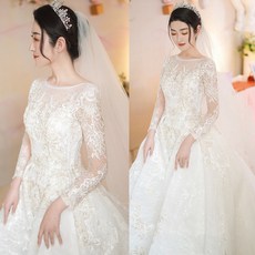 해외발송 [웨딩드레스]센 신부 슈퍼 요정 기질 메인 웨딩 드레스 2020 새로운 꿈 별이 빛나는 하늘 후행 Jane-23724