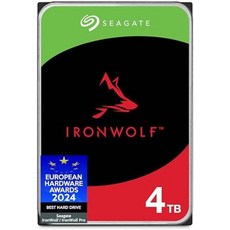 Seagate IronWolf 4TB NAS 내장 하드 드라이브 CMR 3.5인치 SATA 6Gb/s 5400 RPM 64MB 캐시 RAID 네트워크 연결 스토리지 복구 서비스(, 기본 - ironwolf4tb