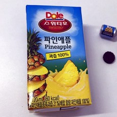 사무실 탕비실 회의실 티타임 어린이 음료수 팩 드링크 파인애플 과즙 주스 120ml 32팩