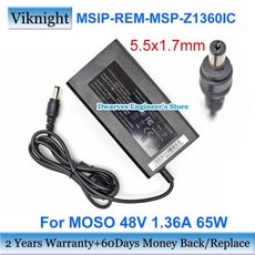 정품 MOSO MSIP-REM-MSP-Z1360IC AC 어댑터 48V 1.36A MSP-Z1360IC48.0-65W HU10421-1401 HIKVISION DS7604NI-E1, CHINA_Black, 01 Black