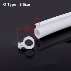 현관문 고무 패킹 가스켓 방화문 방문 틈새 막이 방음재 방풍 10m o type 플라스틱 강철 도어 창 씰링 스트립 실리콘 고무 4 색 씰 드래프트 스토퍼 중공 전구 미늘 관형, 화이트 s 사이즈, 1개