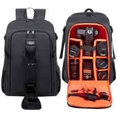 대용량 사진 카메라 방수 어깨 배낭 비디오 삼각대 DSLR 가방 캐논 니콘 소니 펜탁스용 레인 커버 포함|Camera/Video Bags|, 1개, 프랑스, L Size Orange
