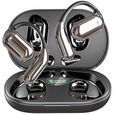 이어폰 5.4 이어폰 무선 이어폰 Sport Over Earphones 내장 마이크 이어폰 50H 재생 시간 이어폰 LED 디스플레이 충전 케이스 방수 디자인 달리기 피트니, Q16