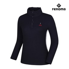 [레노마골프]여성 라인 배색 하이넥 반버튼 티셔츠 RWTHH8104-915_G