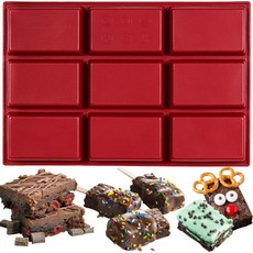 FUNSHOWCASE 카스텔라 틀 몰드 펀쇼케이스 9 캐비티 직사각형 바 실리콘 Q1293417, 9-Cavity per cell 145ml, 1개