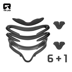 [VR연구소] 오큘러스 퀘스트2 환기 인터페이스 안면폼 6 in 1 세트 흑어환기 대체 악세사리, 6 IN 1 환기 인터페이스 & 안면폼 세트, 1개