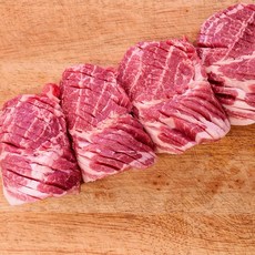 [육류상회] 무항생제 한돈벌집목살 1kg 구이용, 1set