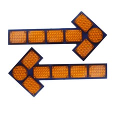 도로 화살표 LED 공사 비상 싸인 안내 방향 세트 투명 12V24V, 올 옐로우 12V(풀세트) 플라스틱 케이스, 옐로우, 1개