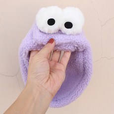 러블리 램스울 세안 헤어밴드 편안한 노라인 와이드 벨크로 밴드 산후조리개, 보라색, 1개