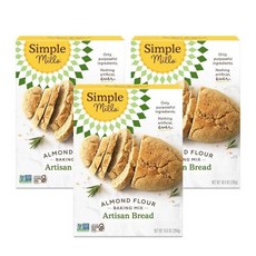 Simple Mills 아몬드 밀가루 베이킹 글루텐 프리 장인 빵 전부 식용으로 제작., 아티잔 브레드 믹스_10.4 Ounce (Pack of, 250g, 1) 아티잔 브레드 믹스 - 10.4 Ounce (Pa