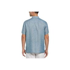 Cubavera Classic Two-Tone Linen Shirt Classic Fit Blue