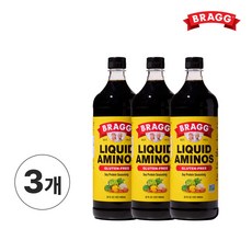 브래그 리퀴드 아미노스 간장 소이 소스 글루텐 프리, 3개, 946ml