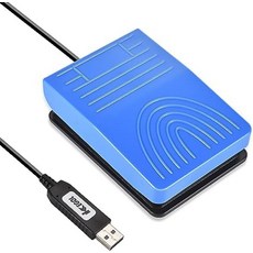 iKKEGOL 키보드 업그레이드됨 USB 풋 페달 스위치 비디오 게임 PC 핸즈프리 풋스위치 원 키 제어 프로그램 컴퓨터 마우스 HID2M 케이블 포함, [01]기본