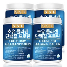 순수식품 초유 콜라겐 단백질 프로틴 쉐이크 4통(2000g) 파우더 분말 가루 보충제, 500g, 4통