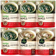 비비고 소고기미역국 500g*4+소고기무국 500g*2, 500g, 1세트