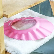 아기샤워캡 샴푸모자 아기샴푸캡 어린이샴푸캡 유아샴푸캡 일반형 핑크 아이들 목욕샴푸캡 말랑한EVA재질 샤워캡, 1개