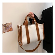 SUYOON 대용량 크로스 토트백 여성 캔버스 기저귀 가방