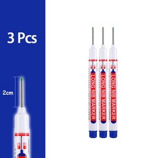 다목적 롱 헤드 마커 펜 욕실 목공 장식 딥 홀 레드/블랙/블루/그린 잉크 1-8 개/묶음, [18] blue 3pcs, 3개
