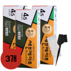 세븐에이트 염색약 새치 염색 4.5호 금빛갈색 3개+염색도구, 3개