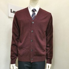 란찌(뉴코아 부천점) 와인색 캐시미어 혼방v넥 가디건 기본 두께의 니트 가디건 입니다