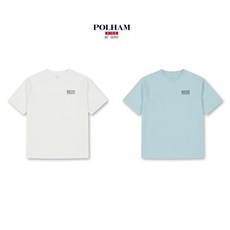 폴햄키즈 신구로점 시그니처 여름 공용 피케이 브이넥 반팔 티셔츠2color(택1)