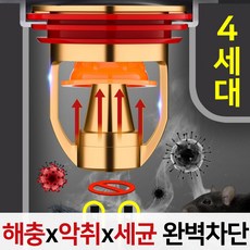 네이처수 자기부상 황동 배수구트랩 하수구냄새제거 화장실, 1개