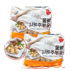 대용량 유부 만두 주머니 650gx2 당면 해물 오징어 전골 어묵 오뎅 탕 국물 캠핑 국물요리, 2개