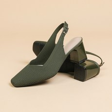 여성용 하이힐 샌들 니트 신발 두꺼운 힐 높이 5.5cm