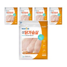 굽네 로드닭 생닭가슴살 1kg, 5봉, 5kg