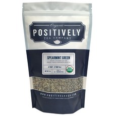 Organic Positively Tea Company 바 티 사의 유기농 스피어민트 그린 그린 티 루스 리프 USDA 유기농 1lb팩, 선택, 상세설명참조