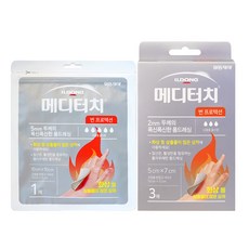일동제약 메디터치 번 프로텍션 10X10CM 1매 + 5X7CM 3매 삼출물 많은 화상 상처, 1세트