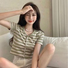빈티지 앤티지 인스타그램 스트라이프 티셔츠