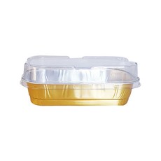 삼아 알루미늄 300ml 베이킹 티라미수 사각용기세트 골드 10개 (용기+뚜껑), 1개입